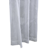 Habitat 100% Polyester Giardino Light Filtering Faux Linen Leaf Grommet Curtain Panel 52" x 63" White