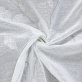 Habitat 100% Polyester Giardino Light Filtering Faux Linen Leaf Grommet Curtain Panel 52" x 63" White