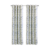Thermaplus Flora Blackout Grommet Privacy Sound Dampening Curtain Panel for Livingroom Bedroom Silver