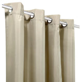 Commonwealth Seascapes Light Filtering Provide Privacy and Shade Grommet Outdoor Panel Pair Linen