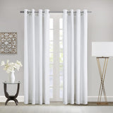 Commonwealth Harmony 71712-109 Solid Color Curtain Panel, 52" Wide by 63" Long, White
