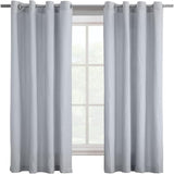 Commonwealth Harmony 71712-109 Solid Color Curtain Panel, 52" Wide by 63" Long, Silver