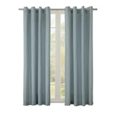 Habitat Harmony Light Filtering Crinkled Texture on Supple Drapeable Flowing Fabric Grommet Curtain Panel 52" x 84" Blue