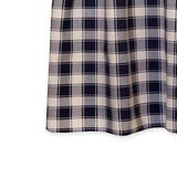 Ellis Curtain Country Check Tailored With 1.5" Rod Pocket Window Tiers Navy