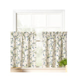 Ellis Vintage Elegant Medium Scale Printed Vine Pattern 1.5" Rod Pocket Tier for Windows Azure
