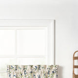 Ellis Vintage Elegant Medium Scale Printed Vine Pattern 1.5" Rod Pocket Tier for Windows Azure