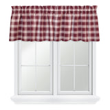 Ellis Curtain 50% Polyester 50% Cotton Country Check Tailored With 1.5" Rod Pocket Window Valance 58" x 15" Brick