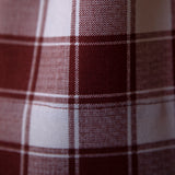 Ellis Curtain 50% Polyester 50% Cotton Country Check With 1.5" Rod Pocket Tailored Window Swag 56" x 36" Brick