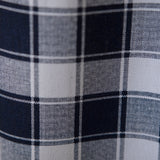 Ellis Curtain 50% Polyester 50% Cotton Country Check With 1.5" Rod Pocket Tailored Window Swag 56" x 36" Navy