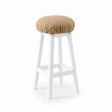 Ellis Curtain 50% Cotton 50% Polyester Lisa Solid Elastic For Barstool Cover 13" x 13" Tan
