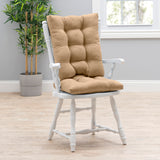 Ellis Curtain 50% Cotton 50% Polyester Lisa Solid 2 Piece Rocker Set with Ties 18" x 24" Tan