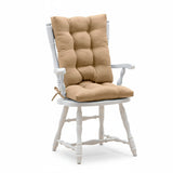Ellis Curtain 50% Cotton 50% Polyester Lisa Solid 2 Piece Rocker Set with Ties 18" x 24" Tan