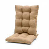 Ellis Curtain 50% Cotton 50% Polyester Lisa Solid 2 Piece Rocker Set with Ties 18" x 24" Tan