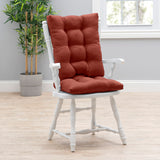 Ellis Curtain 50% Cotton 50% Polyester Lisa Solid 2 Piece Rocker Set with Ties 18" x 24" Red