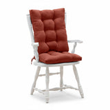 Ellis Curtain 50% Cotton 50% Polyester Lisa Solid 2 Piece Rocker Set with Ties 18" x 24" Red
