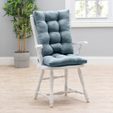 Ellis Curtain 50% Cotton 50% Polyester Lisa Solid 2 Piece Rocker Set with Ties 18" x 24" Dusty Blue