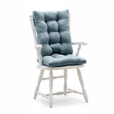 Ellis Curtain 50% Cotton 50% Polyester Lisa Solid 2 Piece Rocker Set with Ties 18" x 24" Dusty Blue