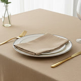 Ellis Curtain 50% Cotton 50% Polyester Lisa Solid Square Fabric Napkin 4 pack 18" x 18" Tan