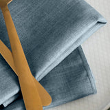 Ellis Curtain 50% Cotton 50% Polyester Lisa Solid Square Fabric Napkin 4 pack 18" x 18" Dusty Blue