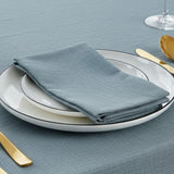 Ellis Curtain 50% Cotton 50% Polyester Lisa Solid Square Fabric Napkin 4 pack 18" x 18" Dusty Blue
