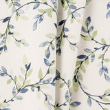 Ellis Curtain Vintage Stylish Scale Printed Vine Pattern 1.5" Rod Pocket Tailored Swag 56"x36" Azure