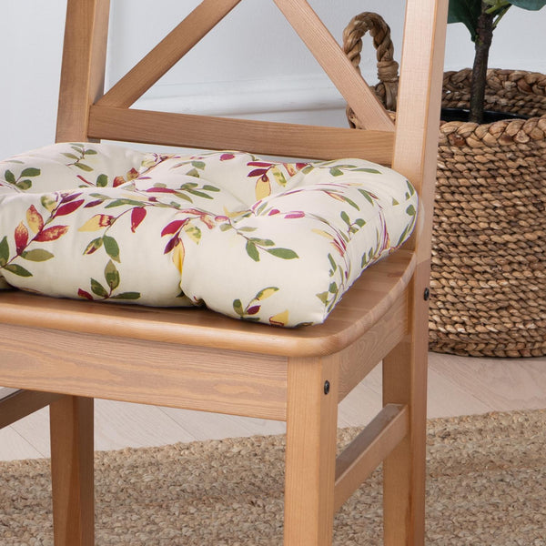 Ellis Vintage Stylish Medium Scale Printed Vine Pattern Poly Filled Non Skid Bac