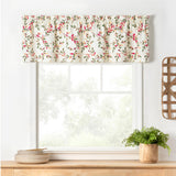 Ellis Vintage Stylish Medium Scale Printed Vine Pattern 1.5" Rod Pocket Tailored Valance for Windows 58"x15" Pecan