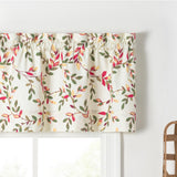 Ellis Vintage Stylish Medium Scale Printed Vine Pattern 1.5" Rod Pocket Tailored Valance for Windows 58"x15" Pecan