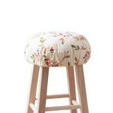 Ellis Vintage Stylish Medium Scale Printed Vine Pattern Elastic Bottom Edge Barstool Cover 13"x13" Pecan