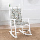 Ellis Bella Rose Stylish Medium Scale Printed Floral Pattern Ties to Secure Rocker Set 18"x24" Mist