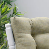Ellis Curtain 50% Cotton 50% Polyester Lisa Solid 2 Piece Rocker Set with Ties 18" x 24" Mist