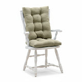 Ellis Curtain 50% Cotton 50% Polyester Lisa Solid 2 Piece Rocker Set with Ties 18" x 24" Mist