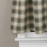 Ellis Curtain Country Check Tailored With 1.5" Rod Pocket Window Tiers Mist