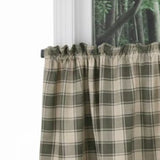 Ellis Curtain Country Check Tailored With 1.5" Rod Pocket Window Tiers Mist