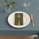 Ellis Curtain 50% Cotton 50% Polyester Lisa Solid Rectangle Tablecloth 60" x 84" Dusty Blue