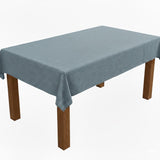 Ellis Curtain 50% Cotton 50% Polyester Lisa Solid Rectangle Tablecloth 60" x 84" Dusty Blue