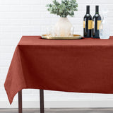 Ellis Curtain 50% Cotton 50% Polyester Lisa Solid Rectangle Tablecloth 60" x 84" Red