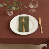 Ellis Curtain 50% Cotton 50% Polyester Lisa Solid Rectangle Tablecloth 60" x 84" Red