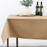 Ellis Curtain 50% Cotton 50% Polyester Lisa Solid Rectangle Tablecloth 60" x 84" Tan