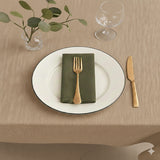 Ellis Curtain 50% Cotton 50% Polyester Lisa Solid Rectangle Tablecloth 60" x 84" Tan