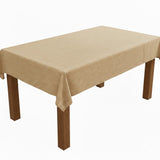 Ellis Curtain 50% Cotton 50% Polyester Lisa Solid Rectangle Tablecloth 60" x 84" Tan