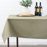Ellis Curtain 50% Cotton 50% Polyester Lisa Solid Rectangle Tablecloth 60" x 84" Mist