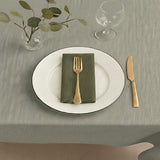 Ellis Curtain 50% Cotton 50% Polyester Lisa Solid Rectangle Tablecloth 60" x 84" Mist