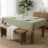 Ellis Curtain 50% Cotton 50% Polyester Lisa Solid Rectangle Tablecloth 60" x 84" Mist