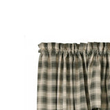 Ellis Curtain 50% Polyester 50% Cotton Country Check With 1.5" Rod Pocket Tailored Window Swag 56" x 36" Mist
