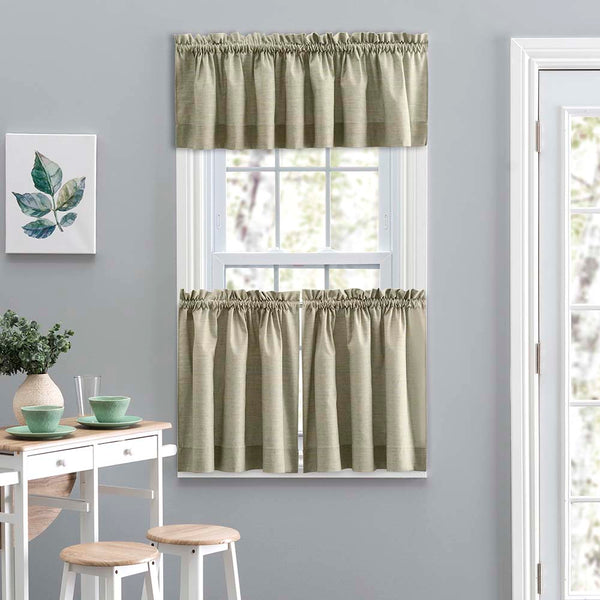 Ellis Lisa Solid Color Poly Cotton Duck Fabric 1.5" Rod Pocket for Simple Window