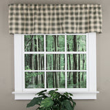 Ellis Curtain 50% Polyester 50% Cotton Country Check Tailored With 1.5" Rod Pocket Window Valance 58" x 15" Mist