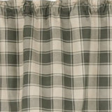 Ellis Curtain 50% Polyester 50% Cotton Country Check Tailored With 1.5" Rod Pocket Window Valance 58" x 15" Mist