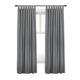 Commonwealth Ventura Tab Top Dressing Window Curtain Panel Pair - Dark Grey
