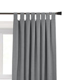 Commonwealth Ventura Tab Top Dressing Window Curtain Panel Pair - Dark Grey